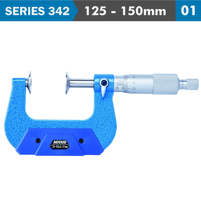 Accud Non Rotating Spindle Disk Micrometer 125 Ac342 006 01