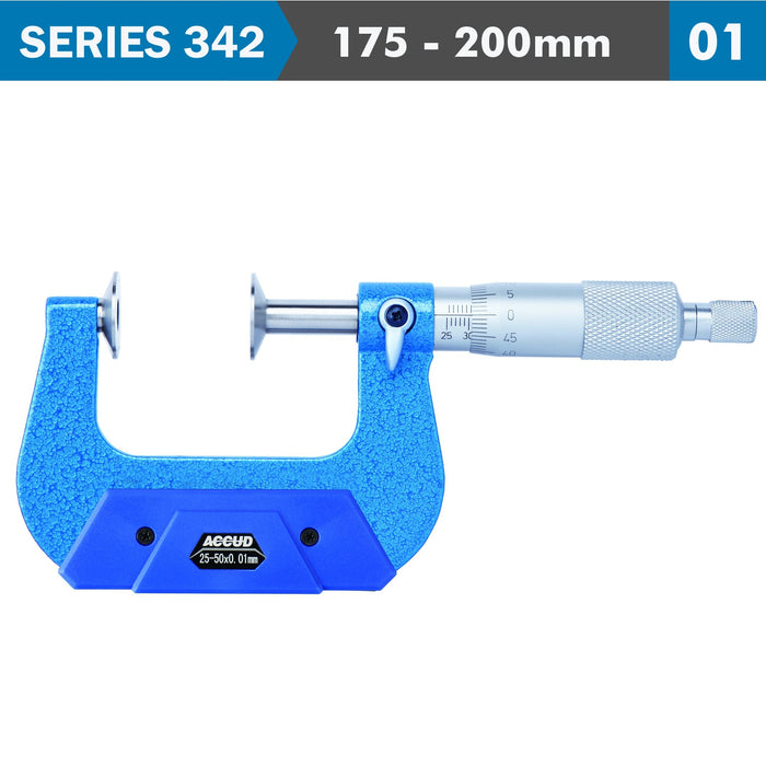 Accud Non Rotating Spindle Disk Micrometer 175 Ac342 008 01
