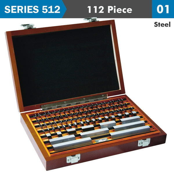 ACCUD STEEL GAUGE BLOCK SET ISO3650 GRADE 1 112PC AC512-112-01