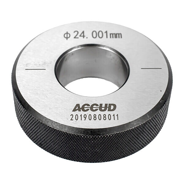 ACCUD 24.001mm Setting Ring Gauge: Precision Calibration Tool for Bore Gauges & Micrometers. High Accuracy.