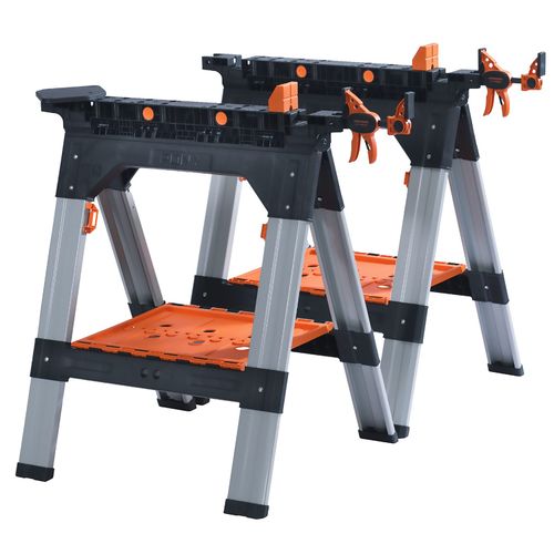 Pony Pony 2 Pc 710 Mm Multi Func. Sawhorses / 2 Pc E Z Hold 12' Expandable Cla Ac60400