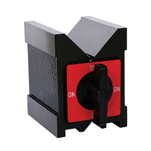 Magnetic V-Block 120x70x95mm for Machining & Inspection. Secure Cylindrical Workpiece Holding.