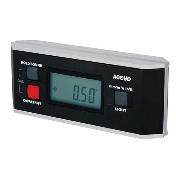 ACCUD Digital Level & Protractor: 0.05° Resolution, Aluminum Frame, Angle Finder. Precise Leveling Tool
