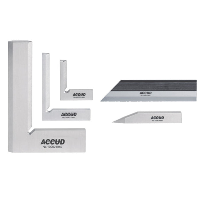 Accud 5 Pc Square Set 3 Pc Square 1 Pc Scriber 1 Pc Straight Edge 100 Mm Ac839 000 05