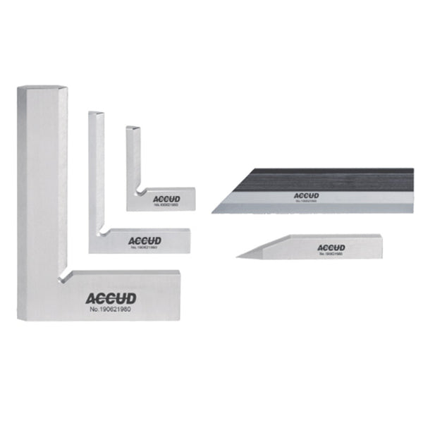 Accud 5 Pc Square Set 3 Pc Square 1 Pc Scriber 1 Pc Straight Edge 100 Mm Ac839 000 05