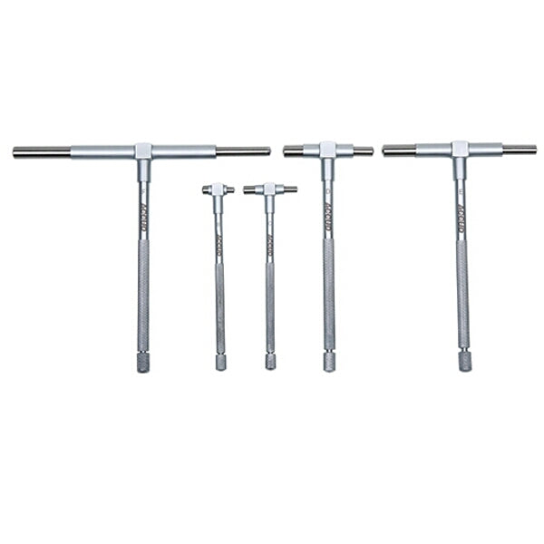 Telescopic Gauge Set 6pc - Precision Internal Bore Measurement Tool, Satin Chrome Finish