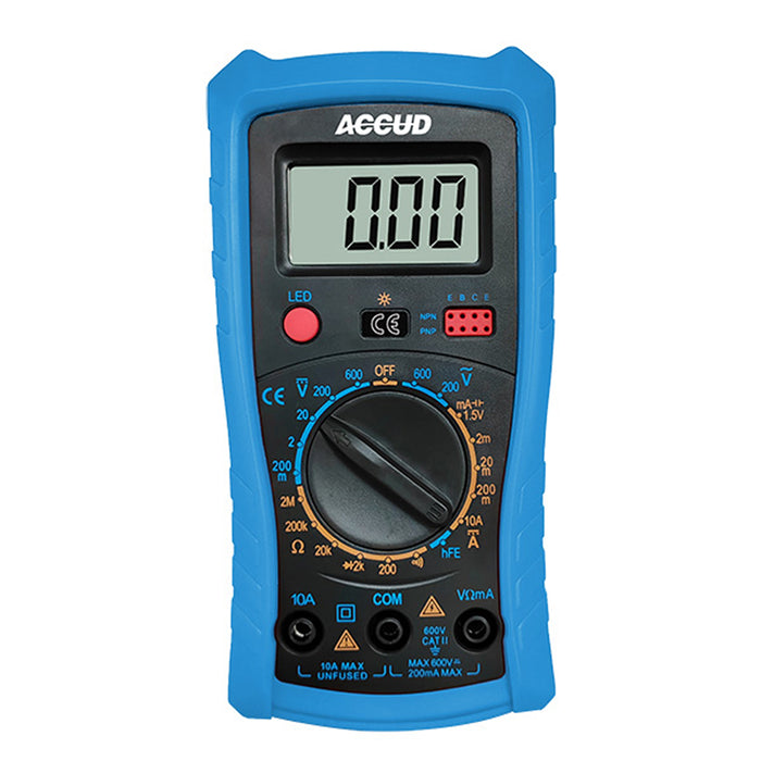 Accud Digital Multimeter 9v Bat. 2.8v 10amp 600v Acdmt600