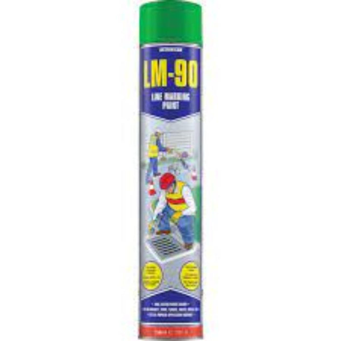 CROMWELL LM-90 Line Marking Paint, 750ml Aerosol - Green RAL 6018. Line marking spray paint for professional use.