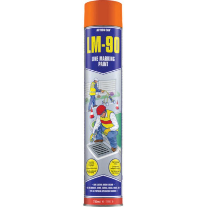 CROMWELL LM-90 Line Marking Paint, 750ml Aerosol Orange RAL 2003. Buy Line Marker Spray Online!