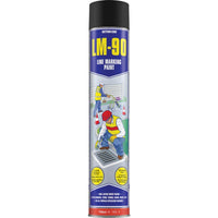 Action Can LM-90 Line Marking Paint - 750ml Aerosol, Black RAL 9004 - High-Quality Marking Paint