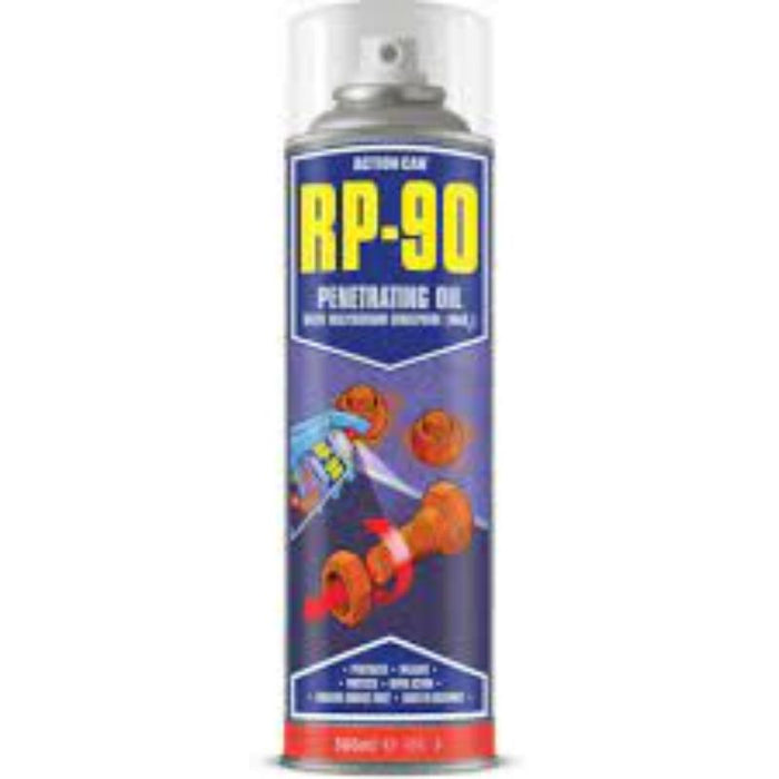 RP-90 Penetrating Oil Spray: Rust Remover, Lubricant for Seized Parts - Fast Acting!