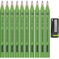 TRACER 4H Carpenters Pencils 10pc - c/w Sharpener - 10-ACP1