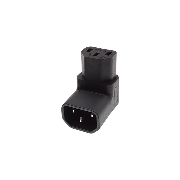C13 FEMALE TO C14 MALE IEC – 90 DEGREE - CNT-C13F-C14M-90DEG