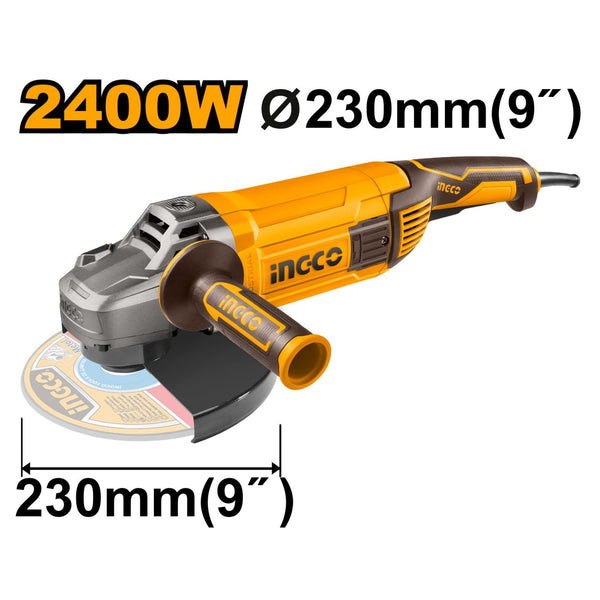 Ingco | 2400W Angle Grinder 230mm  - AG24008
