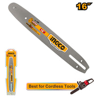 INGCO 16'' Chain Saw Bar - Replacement Chain Bar, Cordless Tools, Garden Tool Accessory