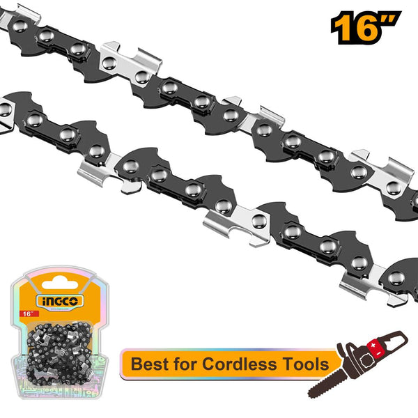 INGCO 16 inch Chainsaw Chain - 3/8'' 56 Links - Replacement Chain for Cordless Saws