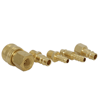 MATAIR Air Coupler Kit 5pc - Air Compressor Fittings, Quick Connect Brass Fittings