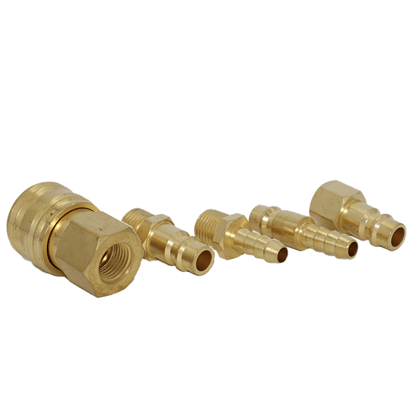 MATAIR Air Coupler Kit 5pc - Air Compressor Fittings, Quick Connect Brass Fittings