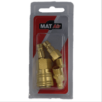 MATAIR Air Coupler Kit 5pc - Air Compressor Fittings, Quick Connect Brass Fittings