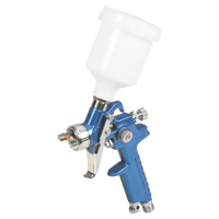 MATAIR AIR1840 Touch-Up Spray Gun - Gravity Feed H2000 - Blue & Silver - Small Application