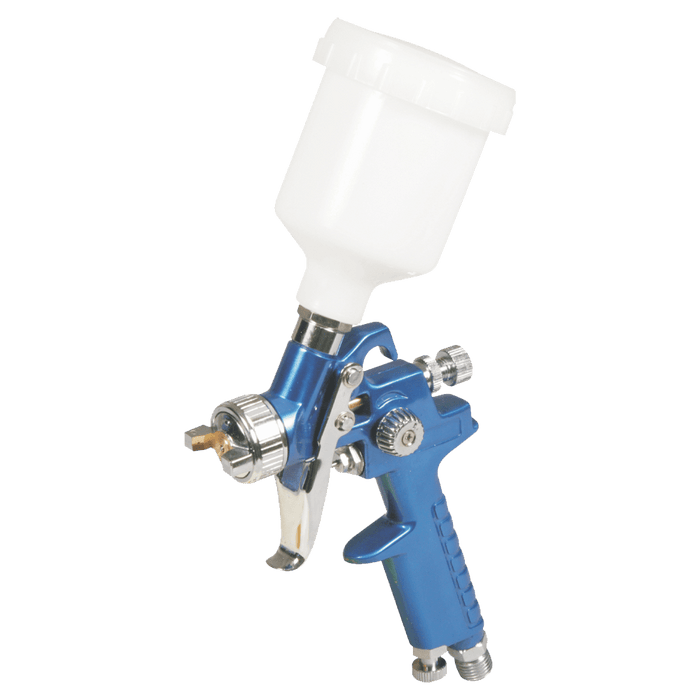 MATAIR AIR1840 Touch-Up Spray Gun - Gravity Feed H2000 - Blue & Silver - Small Application