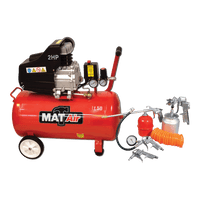 Compressor Matair Kit 2 Hp 50 L +5 Pc S/Gun Air2020 K