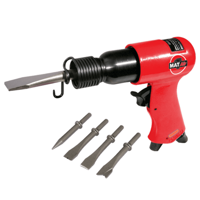Matair Hammer 250 Mm W/4 Pc Chisel Round Air2025