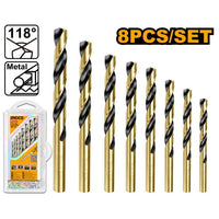 INGCO ACC DRILL BIT HSS TWIST SET  8PCS