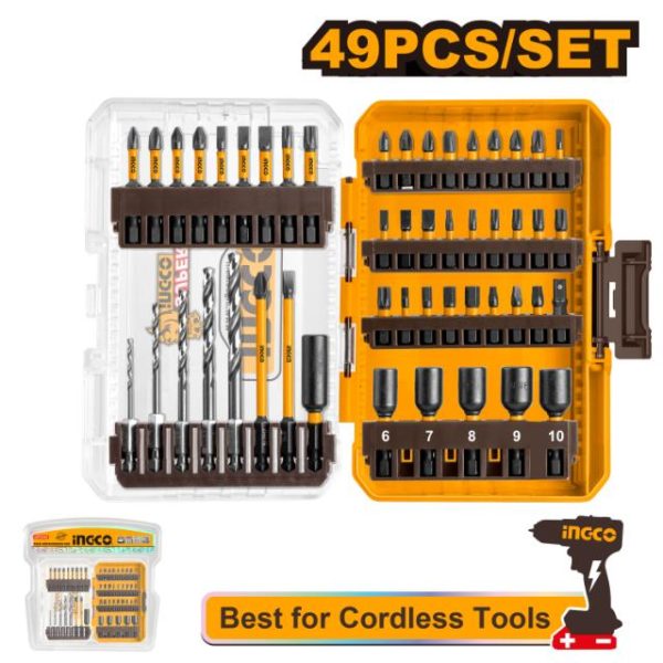 INGCO Impact Bit Set 49PCS - AKDL24906: Power Tool Accessory, Cordless Drill Bits, Chavda Tools