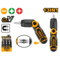INGCO 13-in-1 Ratchet Screwdriver Set: Versatile Tool for DIY & Professional Use. Multi-Bit Screwdriver
