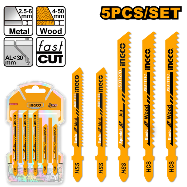 INGCO ACC JIGSAW BLADE 5PCS AKJ0051
