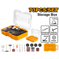INGCO 73-Piece Mini Tool Set: Rotary Tool Accessories with Storage Box - AKMG7072