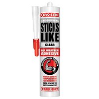 Evo-Stik Sticks Like Clear All Weather Adhesive - Strong Bond