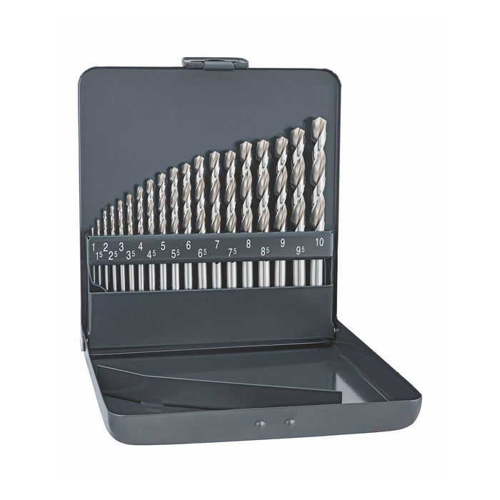 Alpen Alpen Pro Km19 Hss G 1 10 X 0.5 Mm Metal Case 135 Split Pnt Set 19 Pcs Alp110311100