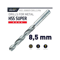 Alpen HSS Super Drill Bit 8.5mm - Metal Drilling, Jobber Drill