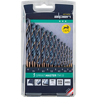 Alpen HSS Drill Bit Set, 13-Piece (2-8mm). High-Speed Steel Twist Drill Bits. Premium Metal Drilling Power!