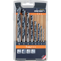 Alpen Wood Drill Bit Set - 8 Piece (3-10mm) Woodworking Drill Bits, Wood Drill Set, Brad Point, High Speed Steel (HSS) Alpen TM8