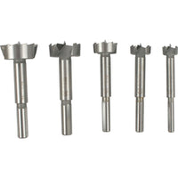 Forstner Drill Bit Set SHARP SHARK 5-Piece (15mm - 35mm). Woodworking Hole Saw Bits.