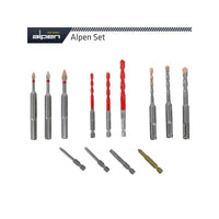DRILL-SCREWSET KIT 13 13 PCS C PROT,MULTI 6-KANT,SDS-PLUS F4 ,4 BITS