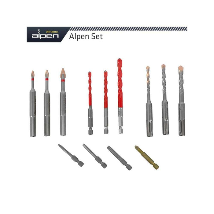 DRILL-SCREWSET KIT 13 13 PCS C PROT,MULTI 6-KANT,SDS-PLUS F4 ,4 BITS