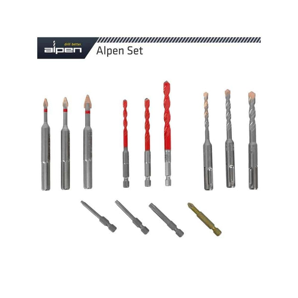 DRILL-SCREWSET KIT 13 13 PCS C PROT,MULTI 6-KANT,SDS-PLUS F4 ,4 BITS
