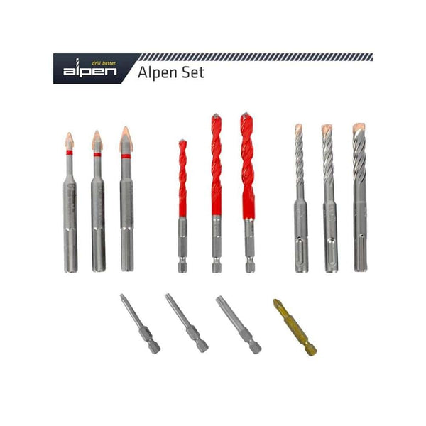DRILL-SCREWSET KIT 13 13 PCS C PROT,MULTI 6-KANT,SDS-PLUS FORCE X4 BIT