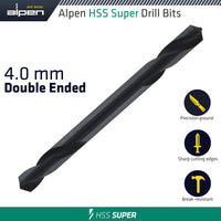 HSS SUPER DRILL BIT DOUBLE ENDED 4.0MM 1/PACK