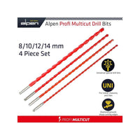 CASSETTE PROFI MULTICUT 4-PCS. 8.0I 10.0I 12.0I 14.0X 450 WITH HAMMER-