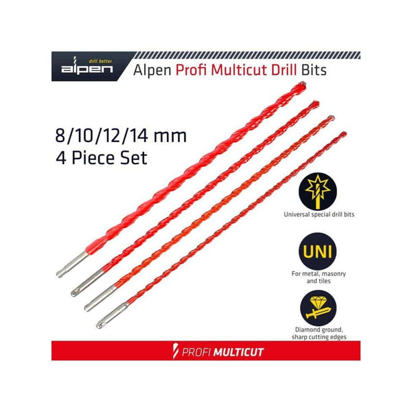 CASSETTE PROFI MULTICUT 4-PCS. 8.0I 10.0I 12.0I 14.0X 450 WITH HAMMER-