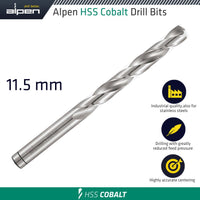 HSS COBALT DIN 338 11.5MM BULK