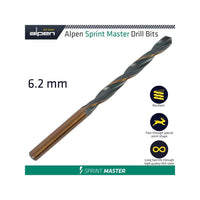 ALPEN SPRINT MASTER 6.2MM DIN 338 1/PACK