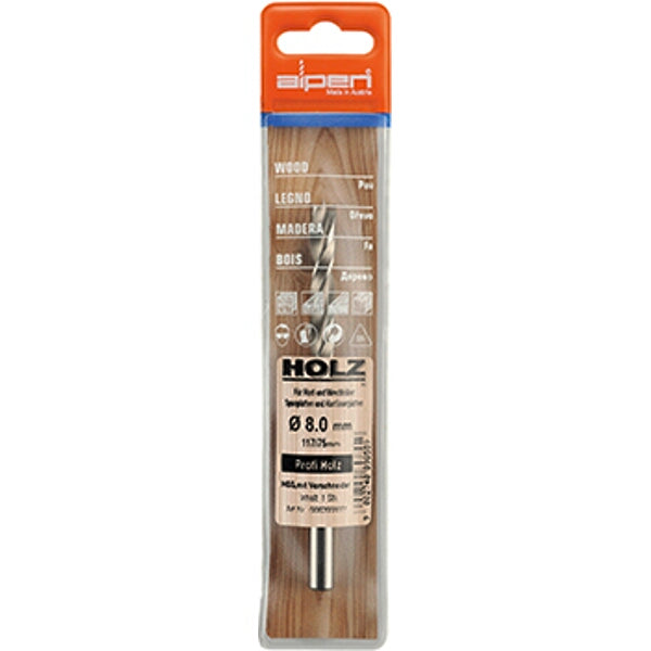 Alpen Wood Drill Bit Profi HSS 8mm: Precision Woodworking Tool for Clean & Accurate Holes