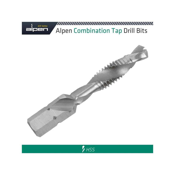 ALPEN COMBINATION TAP PLW M6 1/4' SHANK