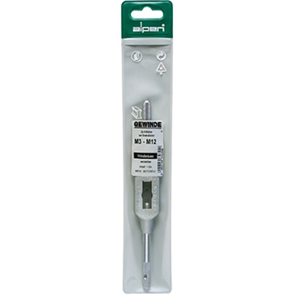 M3-M12 Tap Wrench in Pouch - Adjustable Thread Cutting Tool for M3 to M12 Taps - Hand Tap Wrench